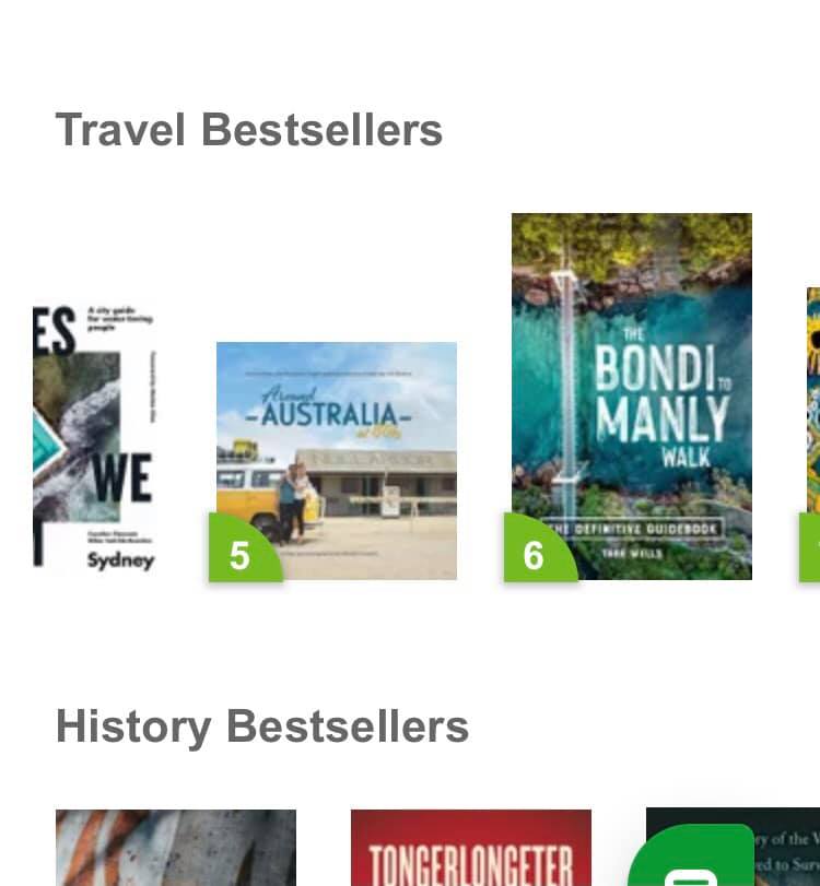 Booktopia Travel & Holiday Book Charts